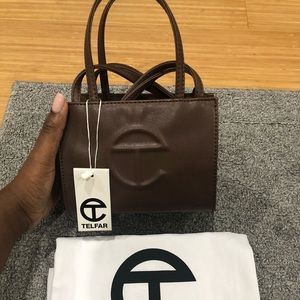 Telfar Small Dark Brown Shopping Bag